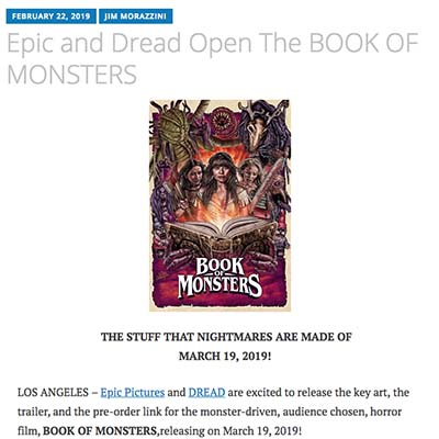 Epic and Dread Open The BOOK OF MONSTERS